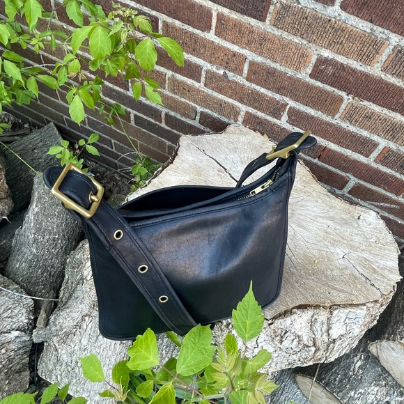 Coach 9966 Vintage JANICE LEGACY Black Glove Leather Crossbody Shoulder Bag USA - Picture 6 of 15